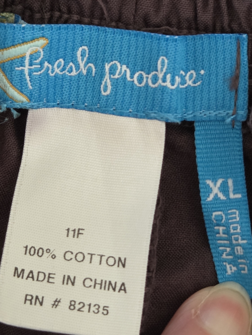 Fresh Produce Shorts Pull On Chocolate Brown Pockets 5" Inseam Cotton XL Relaxed - Picture 3 of 9